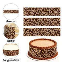 Fukaisu edible leopard border on rice paper for easy application.