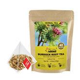 FullChea burdock root tea bags pack front, premium caffeine-free wellness.