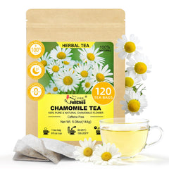 FullChea chamomile tea bags in packaging, ready for daily relaxation.