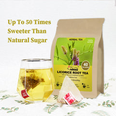 A steaming cup of FullChea licorice tea with inviting aroma.