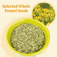 FullChea fennel tea bags box closeup shows non-GMO ingredients and fresh scent