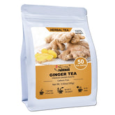 FullChea Ginger Tea Bags come in a resealable pack, preserving freshness and flavor.