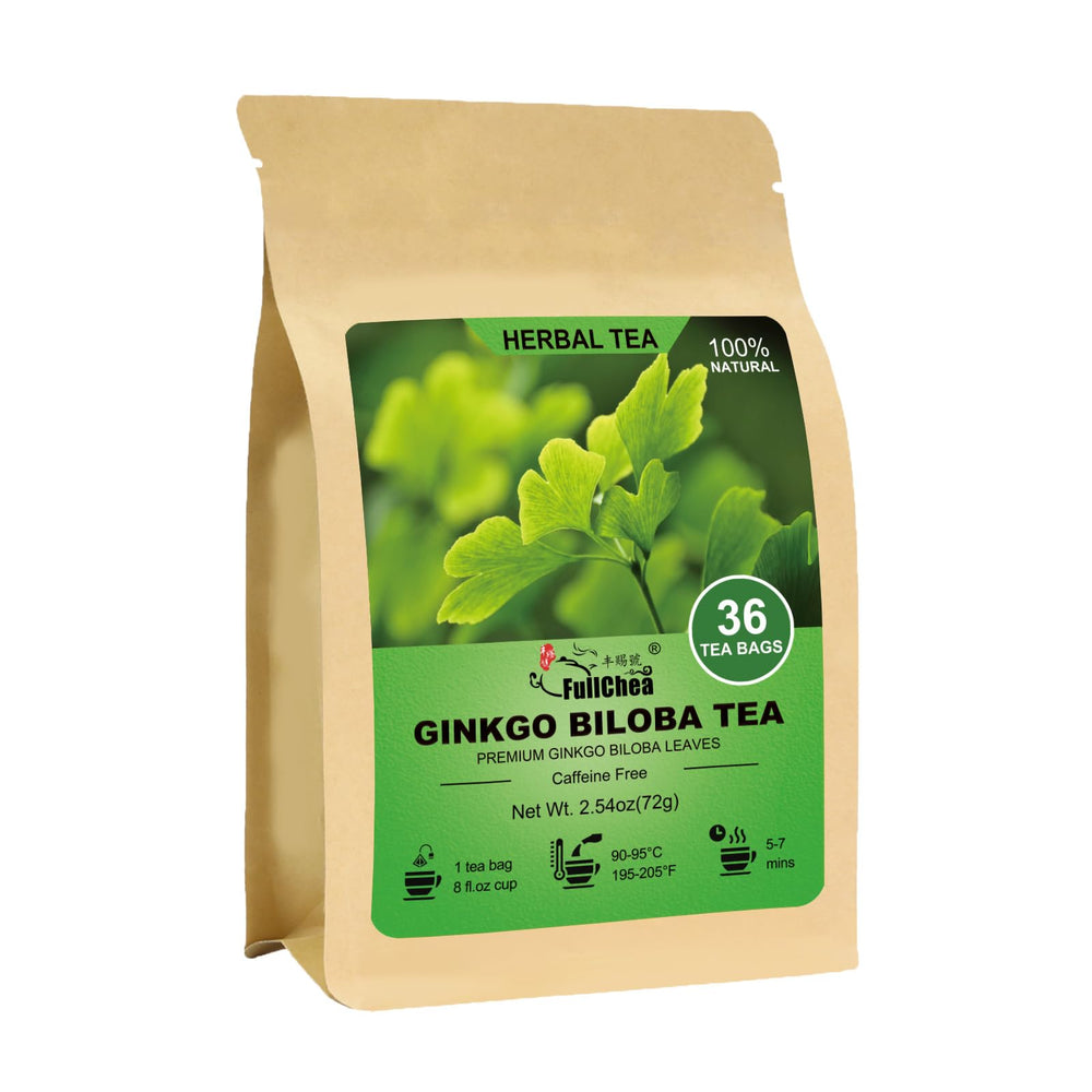 FullChea ginkgo biloba tea bags pack showcases convenient packaging for fresh flavor.