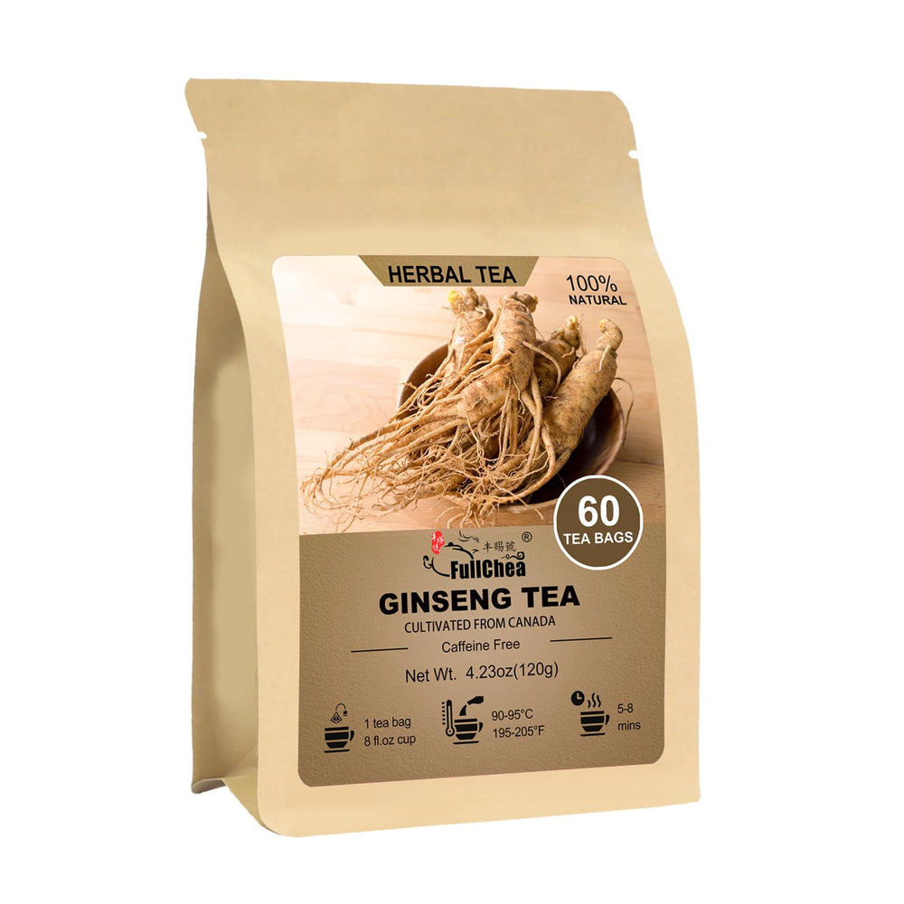 FullChea ginseng tea bags in a resealable pack for fresh flavor