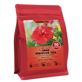 FullChea hibiscus tea bags packaging shows resealable pouch for freshness.