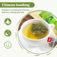FullChea lemon balm tea bags in resealable pack preserving freshness.