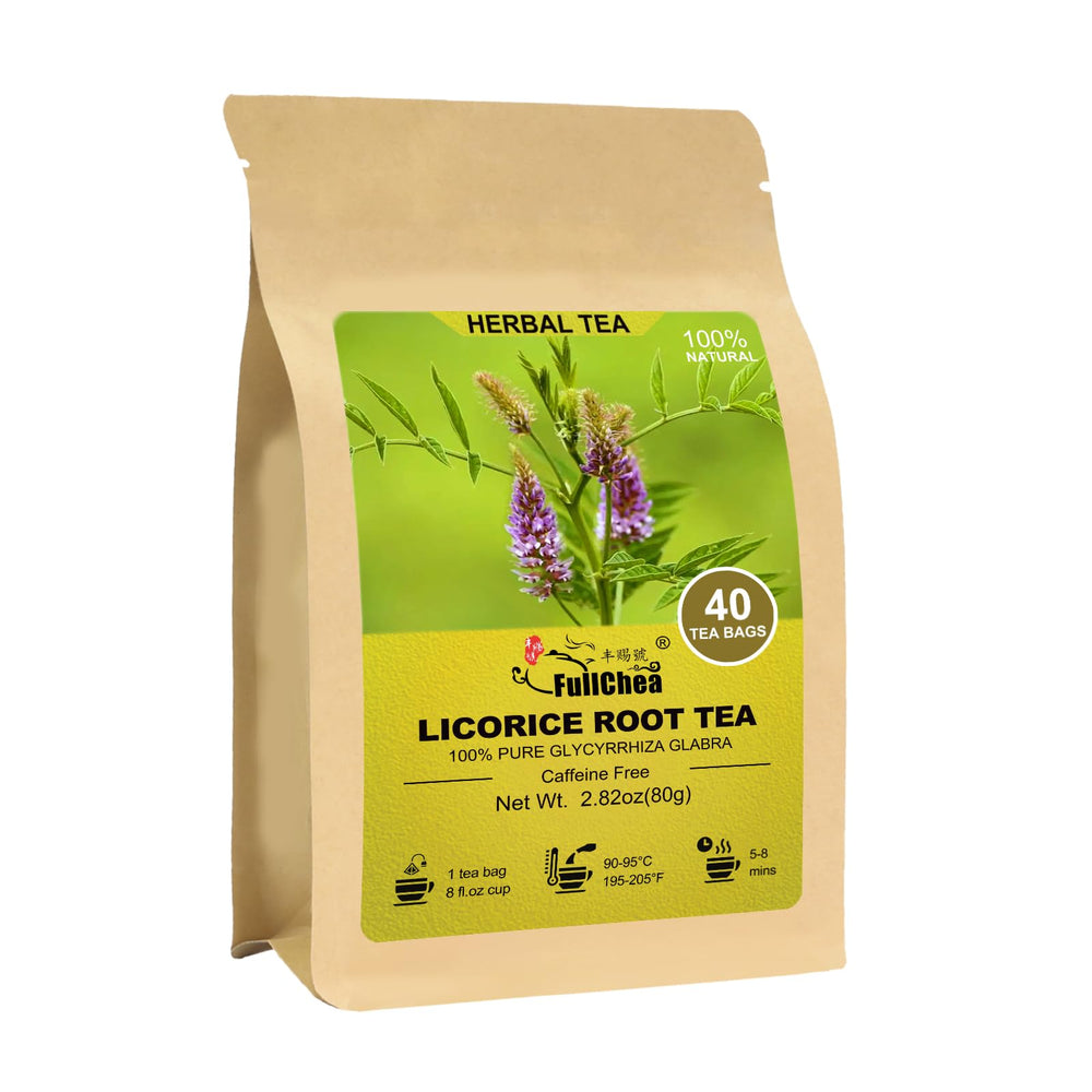 FullChea licorice tea bag pack ready for daily caffeine-free tea.