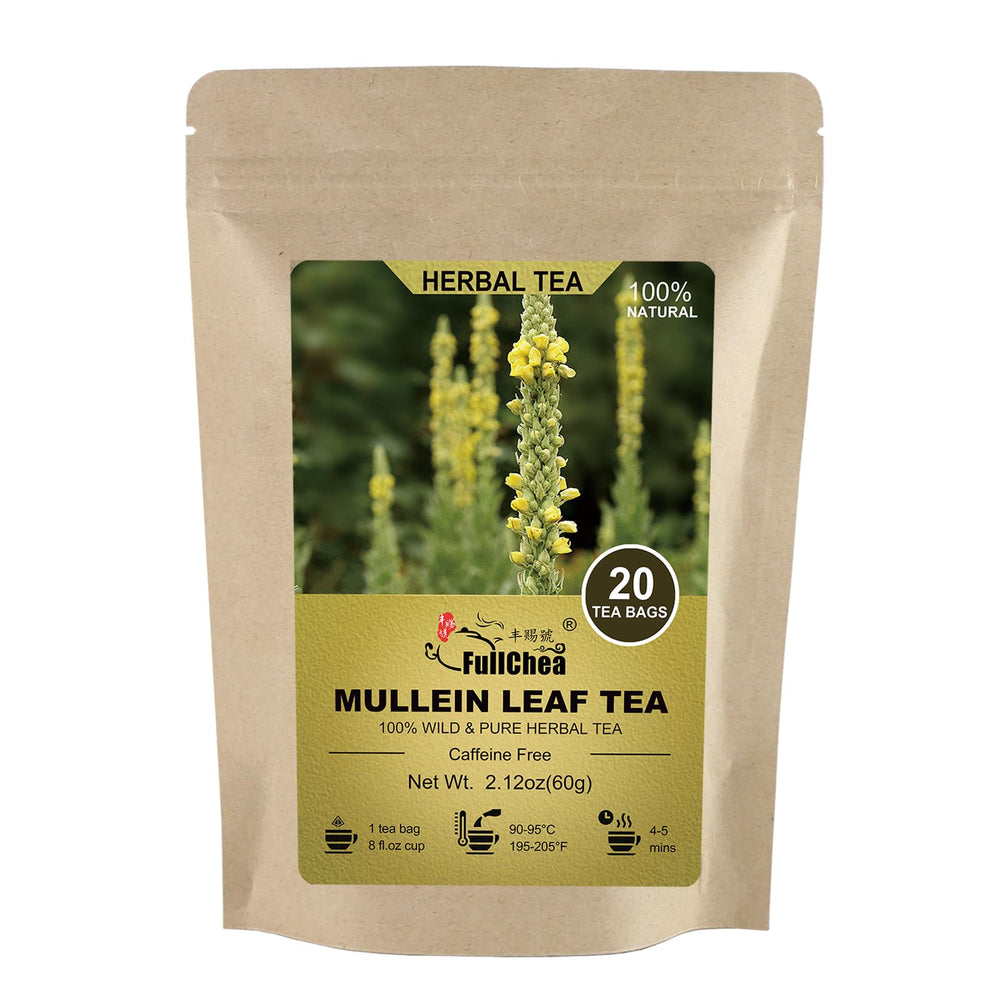 FullChea Mullein Tea Bags package showing wild-harvested herbal tea ready for daily ritual.