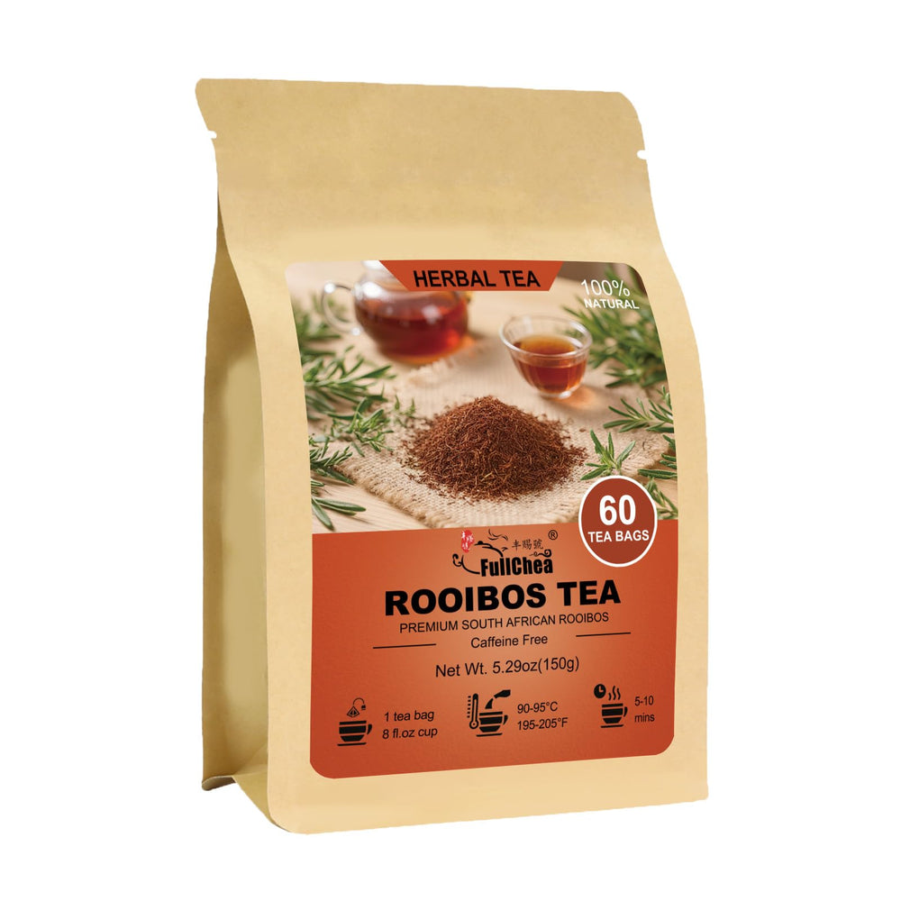 FullChea Rooibos tea bags packaging with premium origin.