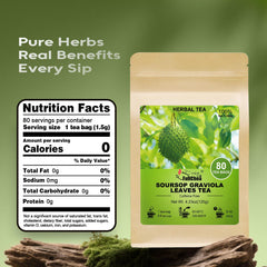 Steeping FullChea Soursop Tea Bags yields a mellow, earthy aroma.