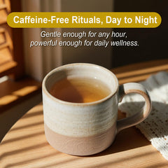 FullChea dandelion tea brew in a cup with a mild, earthy flavor ready to enjoy.