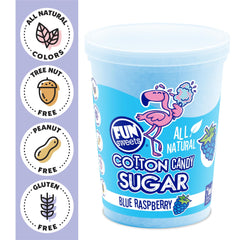 Fun Sweets cherry flavor tub for classic carnival-style treats at home.
