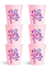 Fun Sweets Pink Cotton Candy 1.5 oz tub six-pack, easy sharing.