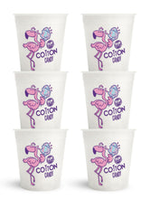 Fun Sweets Vanilla cotton candy tub 6-pack in pure white, ideal for wedding buffets.