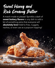 Crispy popcorn dusted with Funtable Honey Butter Seasoning for a sweet-savory note.