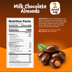 FUNTASTY chocolate covered almonds in jar ready for desk-side nibbling.