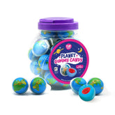 FUNTASTY Earth Balls jar-front with vibrant gummies for festive party favors.