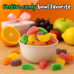 FUNTASTY Fruit Slices on dessert table display with color.