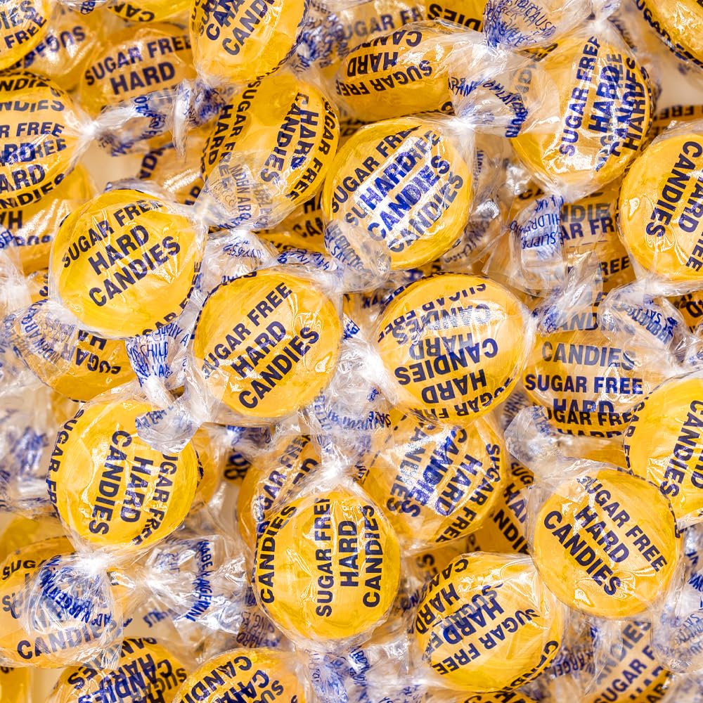 FUNTASTY sugar-free lemon hard candy pack with zesty flavor, ideal for quick snacking.