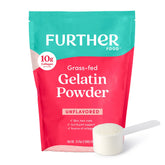 Further Food Gelatin Powder bottle; unflavored, easy thickener for smoothies and desserts.