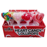 Fusion Select 24 heart lollipops pack shown for party favors and gifts