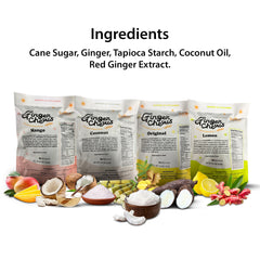 Fusion Select Ginger Chews variety pack shows four flavors for versatile tasting experiences