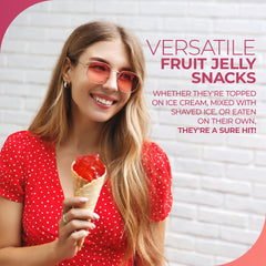 Fusion Select Lychee Coconut Jelly Yogurt Topper brings tropical bite to yogurt and fruit tea.