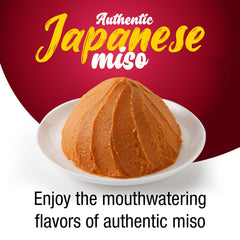 Fusion Select Organic Red Miso Paste spoonful enhances dressings with savory depth.