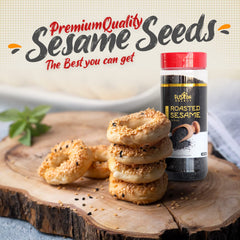 Fusion Select roasted black sesame seeds in bowl highlight vibrant color and crisp texture.