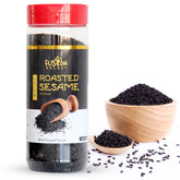 Fusion Select roasted black sesame seeds packaging highlights premium seeds for quick flavor boosts.