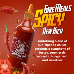 Fusion Select Sriracha ingredients close-up highlights sun-dried chilies