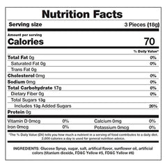 Fusion Sweets Butterscotch discs are individually wrapped for on-the-go snacking.