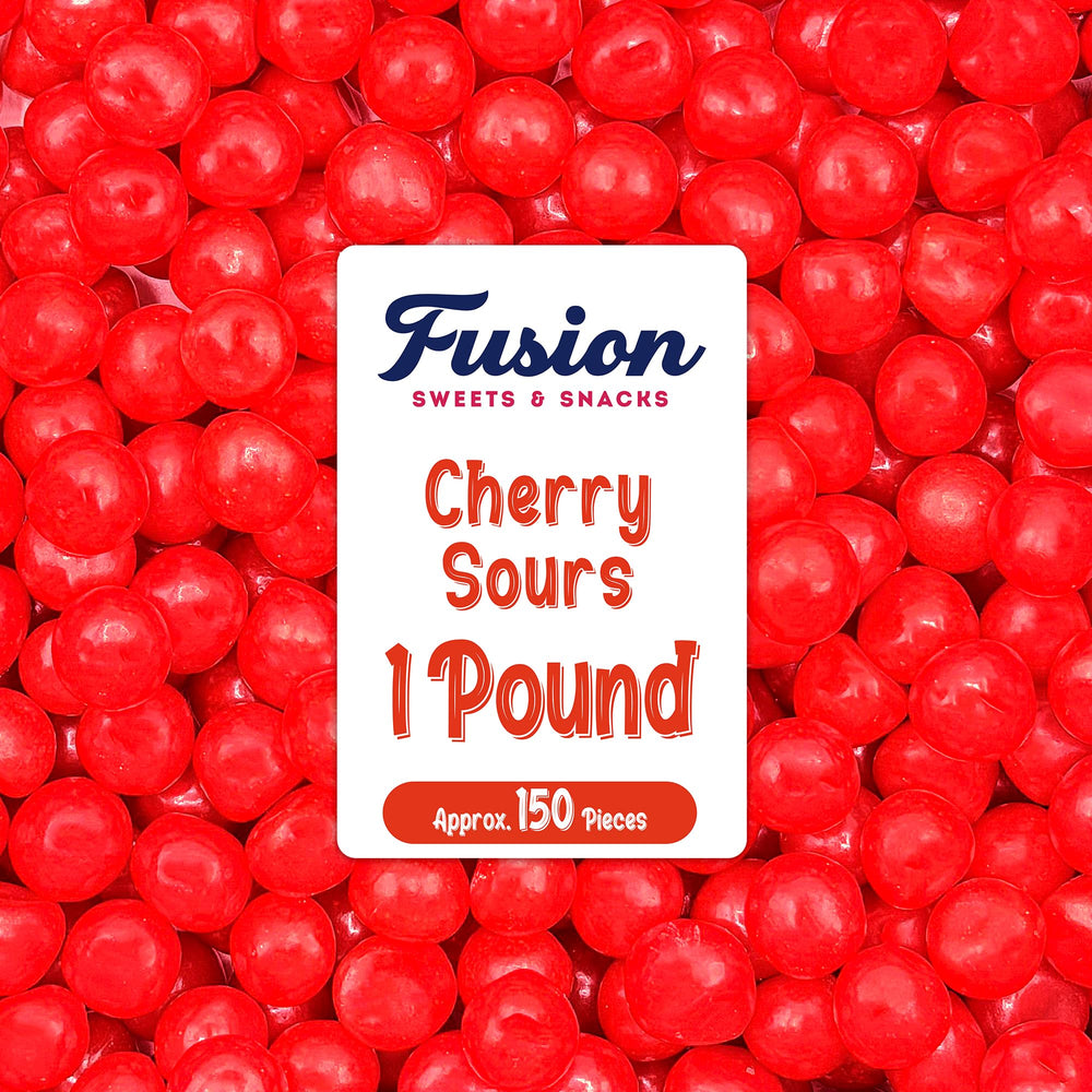 Fusion Sweets and Snacks cherry sours bag for bold flavor on the go.