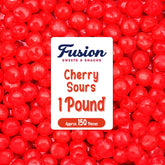 Fusion Sweets and Snacks cherry sours bag for bold flavor on the go.
