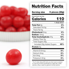 Fusion Sweets and Snacks cherry sours closeup showing chewy texture.