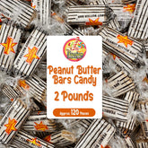 Fusion Sweets And Snacks peanut butter bars bulk bag on countertop for easy party prep.