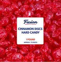 Fusion Sweets Cinnamon Discs bulk 1lb bag ready for sharing.