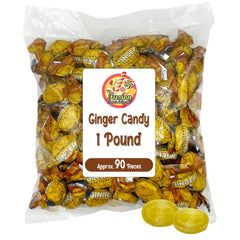 Fusion Sweets Ginger Candies in a 1-pound bag offer soothing, gentle nausea support.