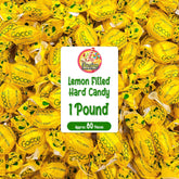 Fusion Sweets Italian Lemon Drops bag front highlighting bright citrus flavor for gatherings.
