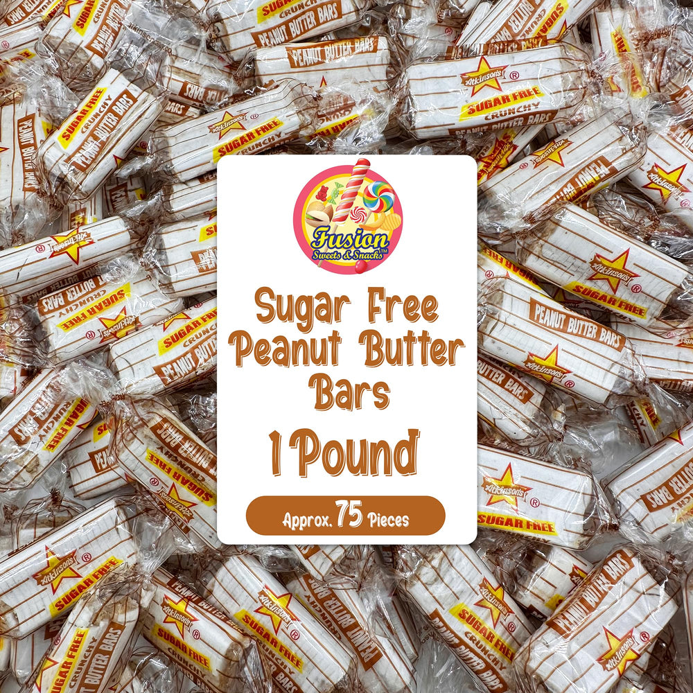 Fusion Sweets sugar-free peanut butter bars bulk pack ready for sharing