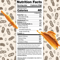 Fusion Sweets sugar-free peanut butter bars individually wrapped for on-the-go snacking