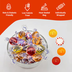 Fusion Sweets peppermint starlight sugarfree candy with cooling mint finish.