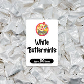 Fusion Sweets White Buttermints on display for weddings