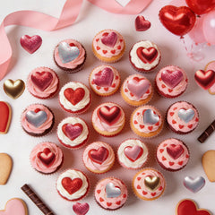 Fyeoxle Valentine toppers for cakes and party desserts.