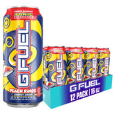 G Fuel Peach Rings can side view showcases sugar-free energy on the go