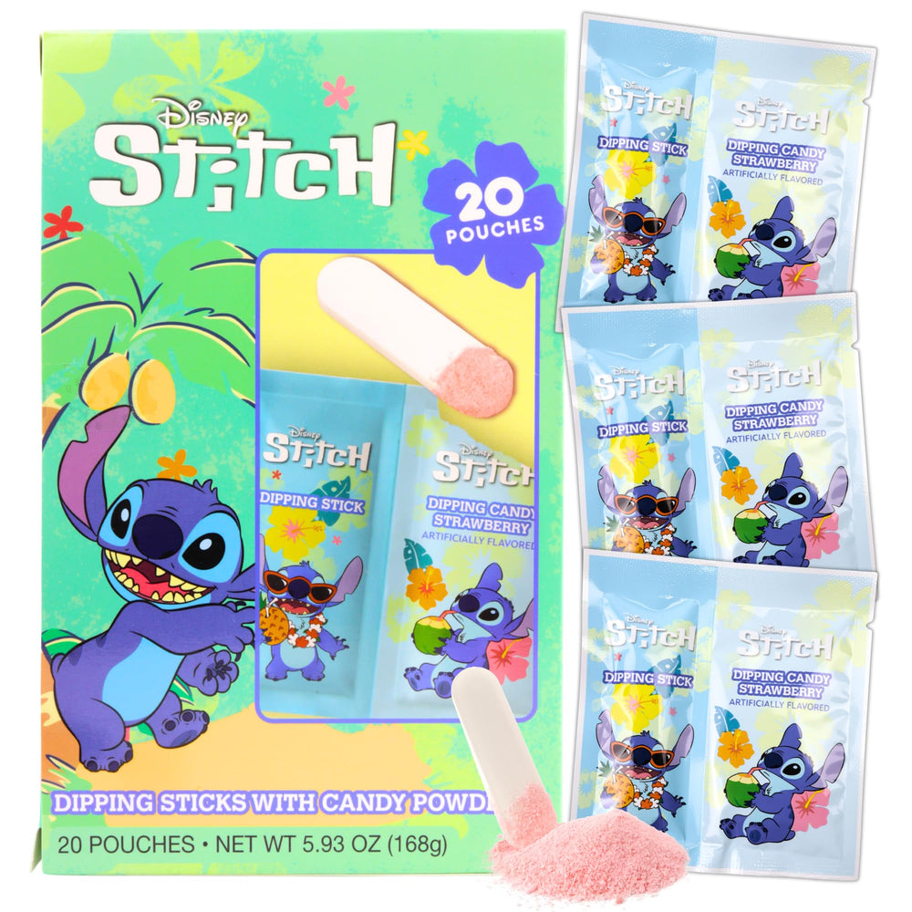Galerie Disney Lilo and Stitch dipping sticks box with vibrant design, ideal for party favors.