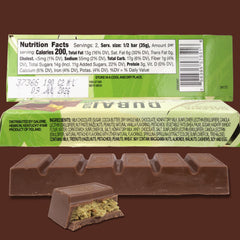Galerie Dubai chocolate bar front view; creamy milk chocolate with pistachio and kadayif.