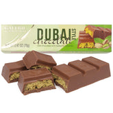 Galerie Dubai chocolate bar wrapped; smooth melt and pistachio-kadayif filling, ideal gift.