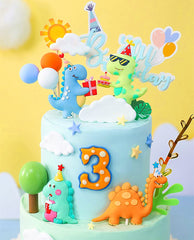 GallaRato Three Rex cake toppers for quick cake assembly.