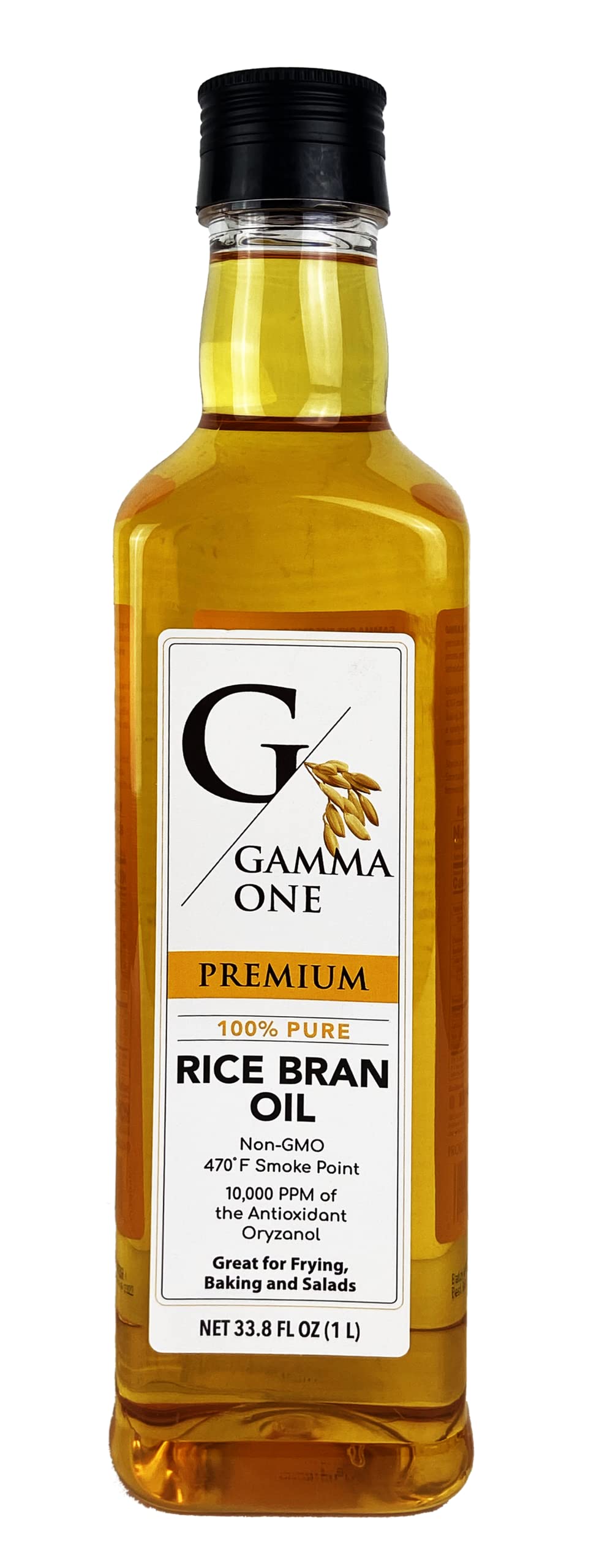 Gamma One Rice Bran Oil bottle on counter for versatile cooking
